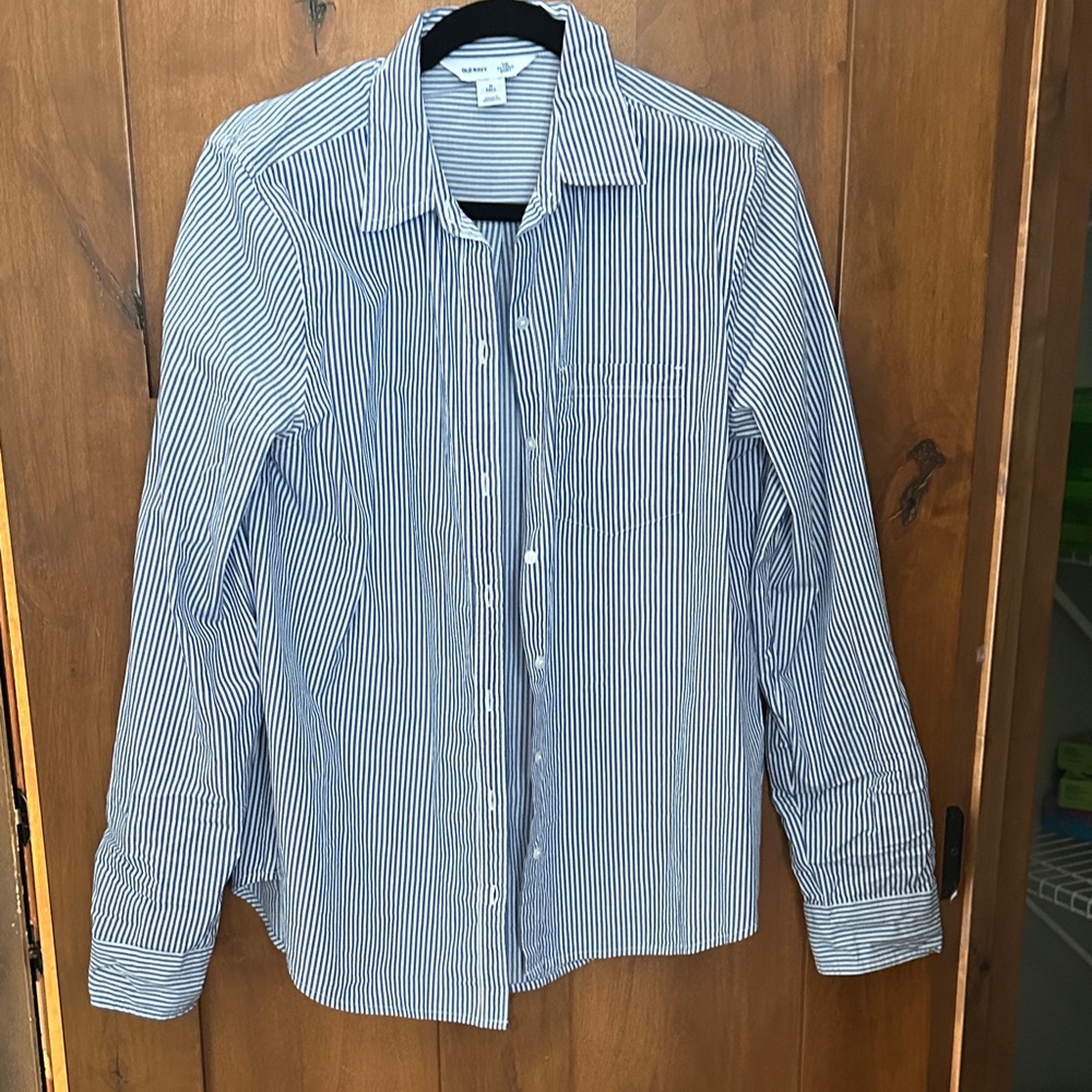 Classic Blue Striped Women’s Shirt